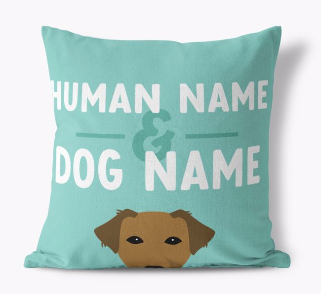 Human And Pet Name: Personalized {breedFullName} Canvas Pillow